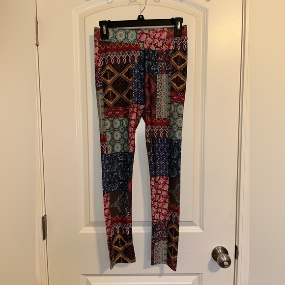 American eagle boho Colorful Patchwork Patterned Leggings - Picture 2 of 3